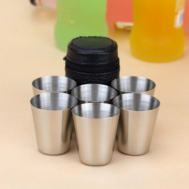 Coffee Tea Games - 4/6Pcs Stainless Steel Cups Mini Shot