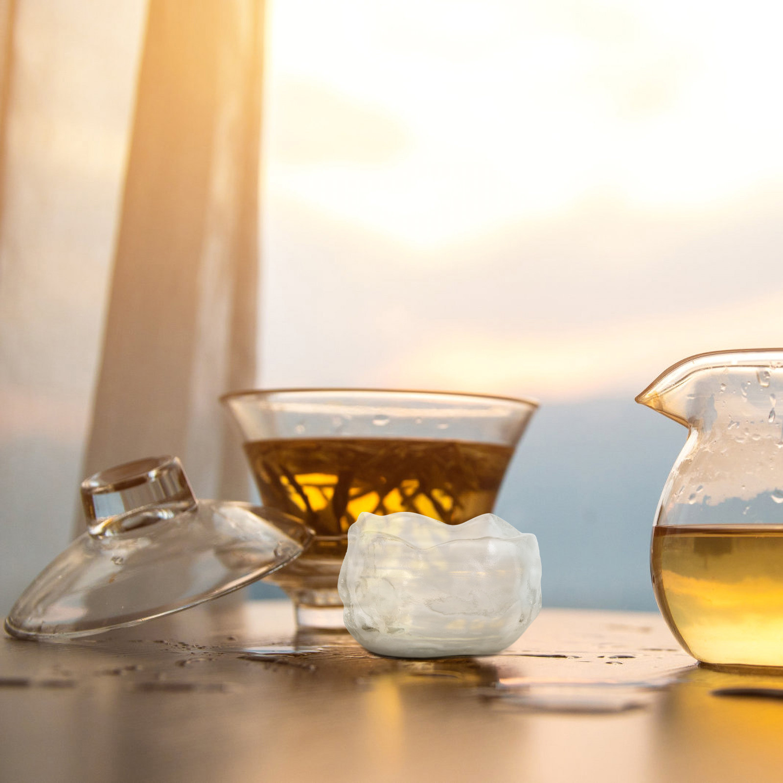 Juice Tea Coffee - Transparent Glass Cup Japanese Style Premium
