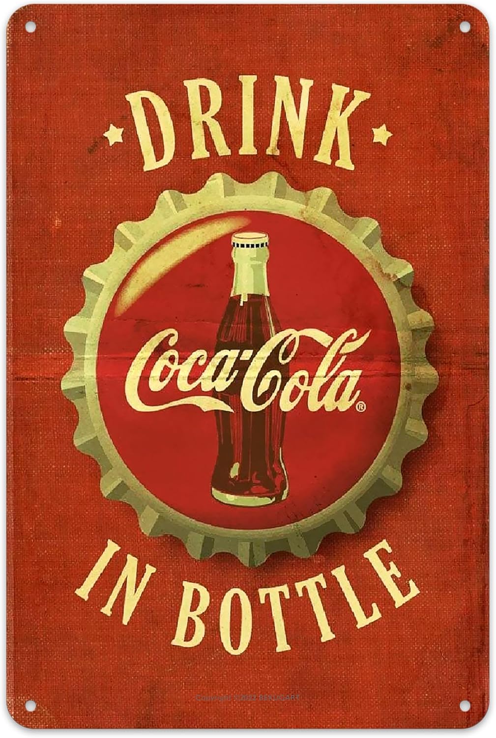 Coffee Tea Poster - Vintage Coca Metal Wall Art -