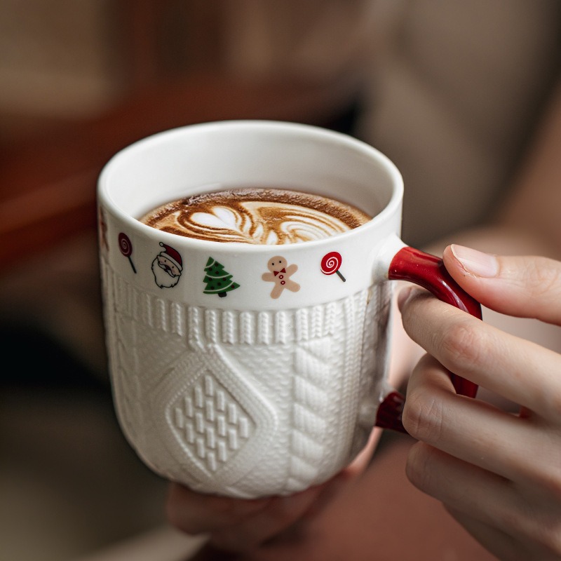 Coffee Tea Latte - 2 Pcs/Set Ceramic Espresso Cups 12oz