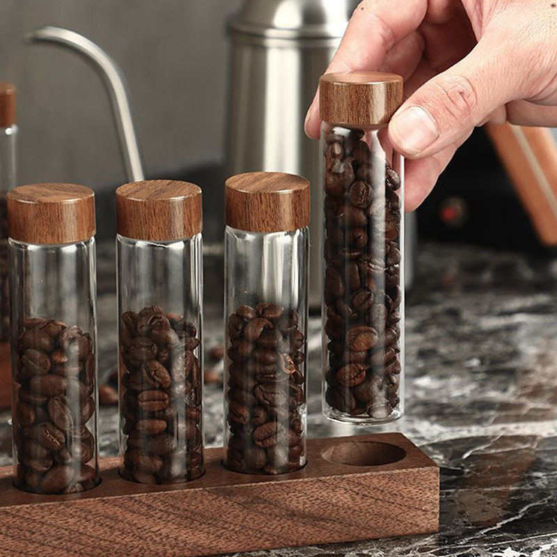 Coffee Tea Tumbler - 1pc 50ml Coffee Bean Glass Tube