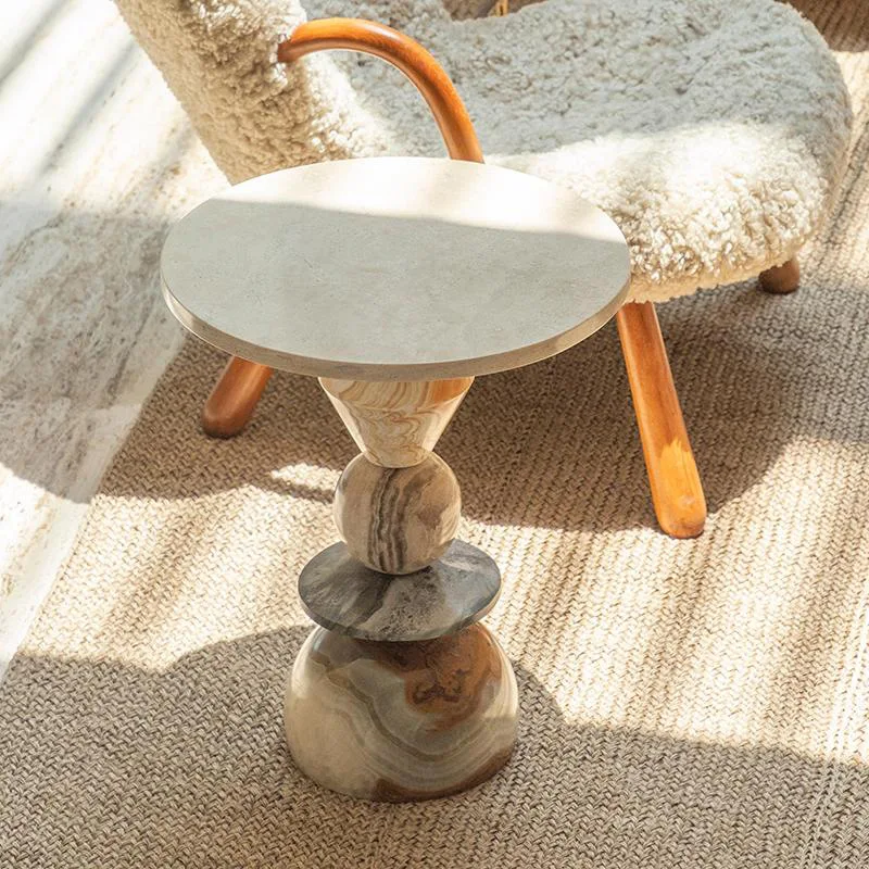 Coffee Tea Nook - Any Size Custom Round Marble Coffee