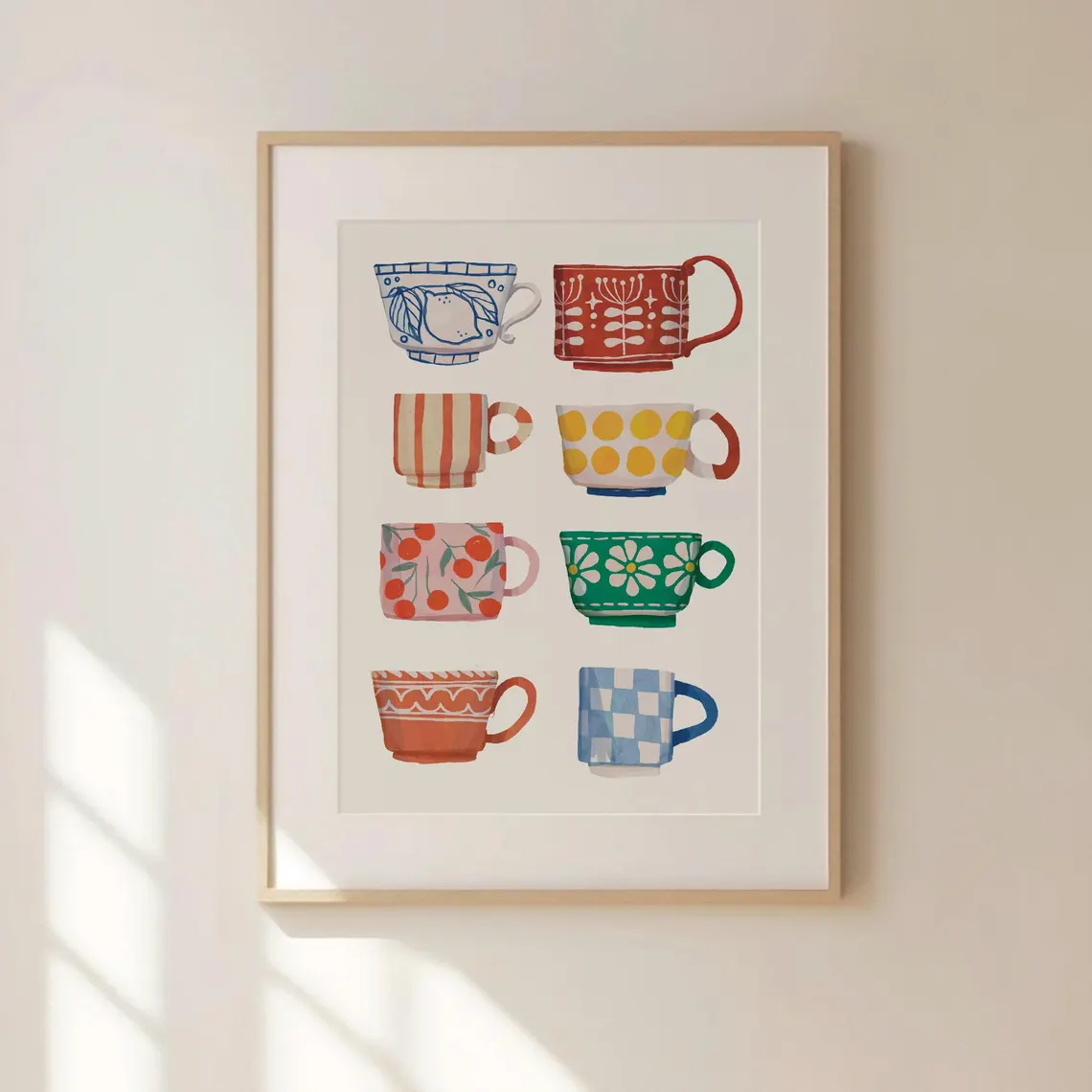 Tea Cup Print, Breakfast poste - Coffee Tea Poster recension och pris