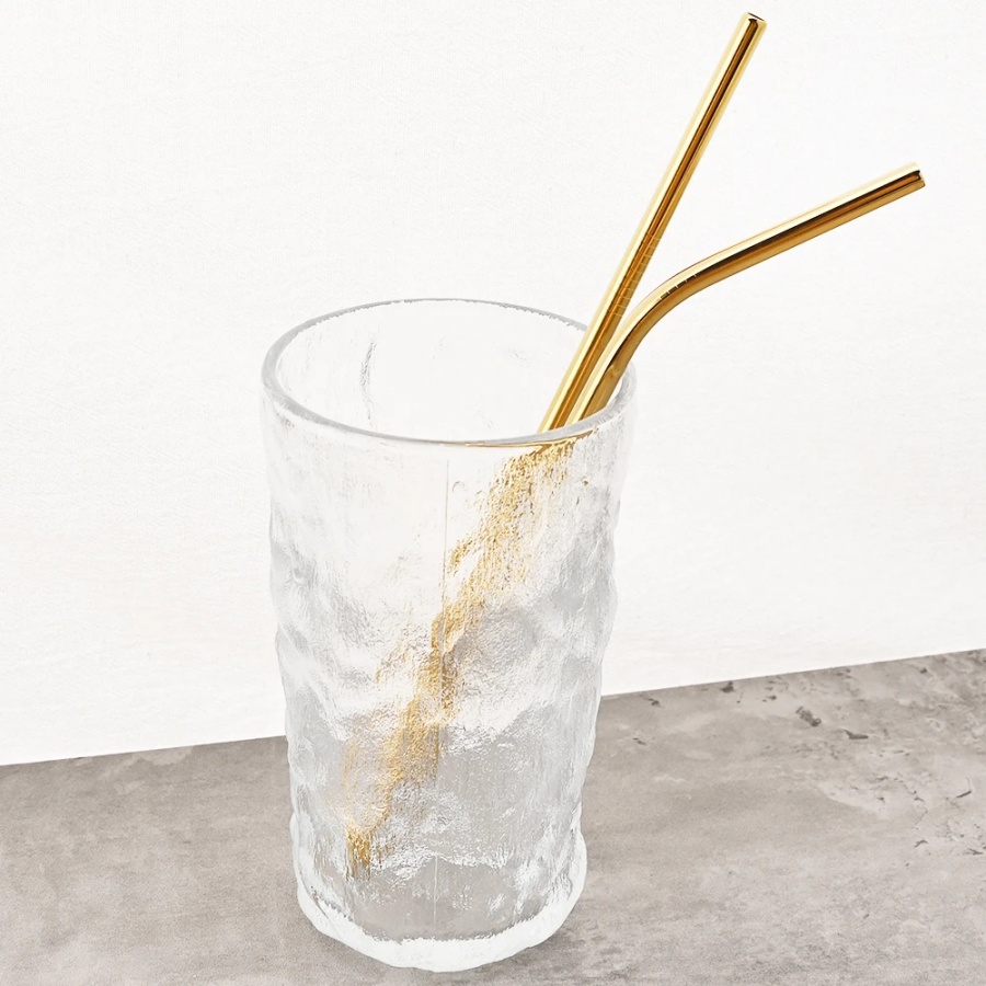 4pcs reusable gold straws milk - Coffee Tea Uses recension och pris