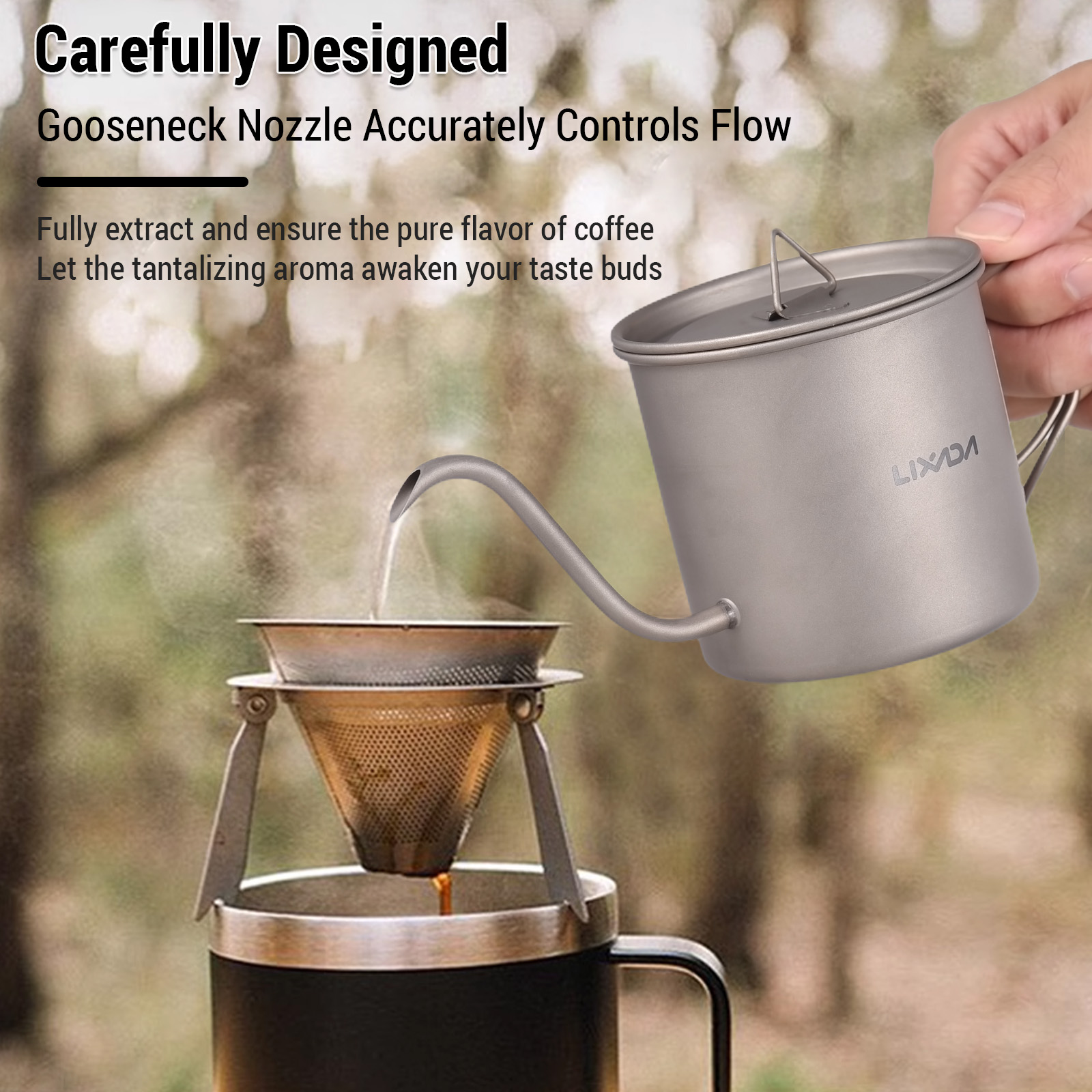 Lixada 400ml Titanium Coffee P - Coffee Tea Equipment recension och pris