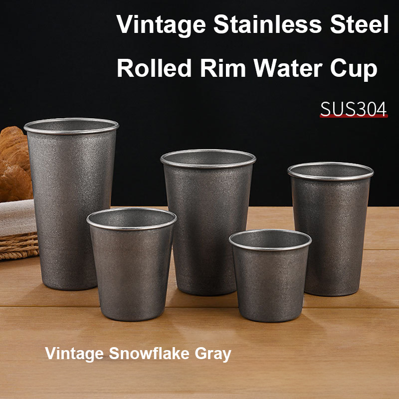 Retro Silver Stainless Steel D - Coffee Tea Tumbler recension och pris