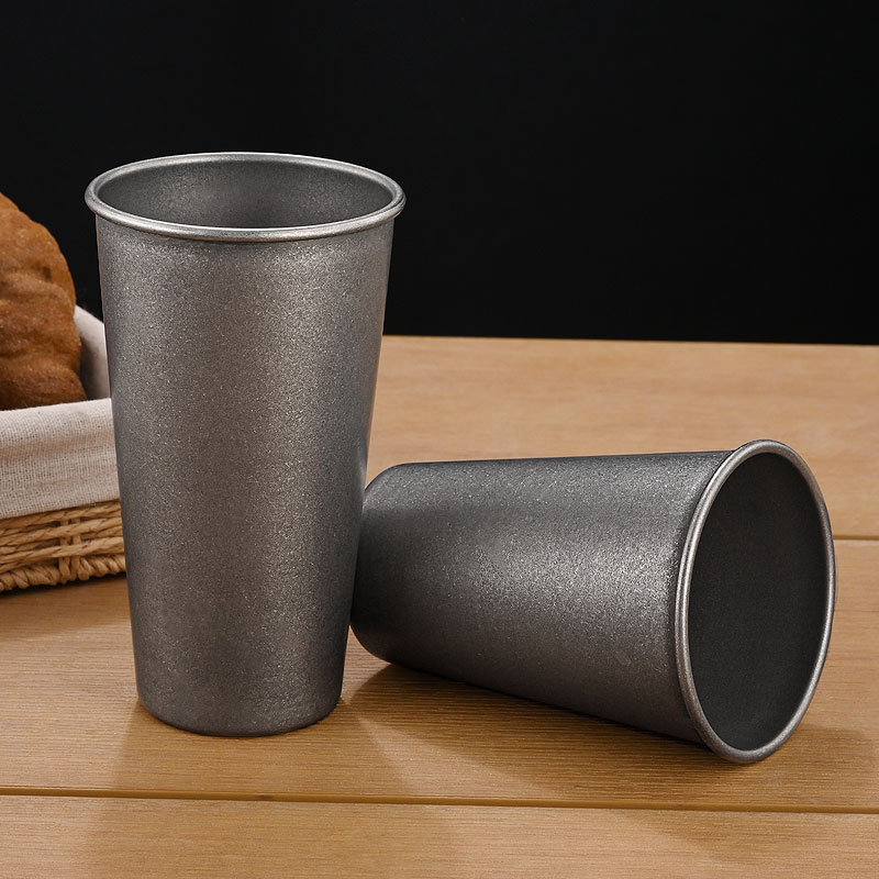 Retro Silver Stainless Steel D - Coffee Tea Tumbler recension och pris