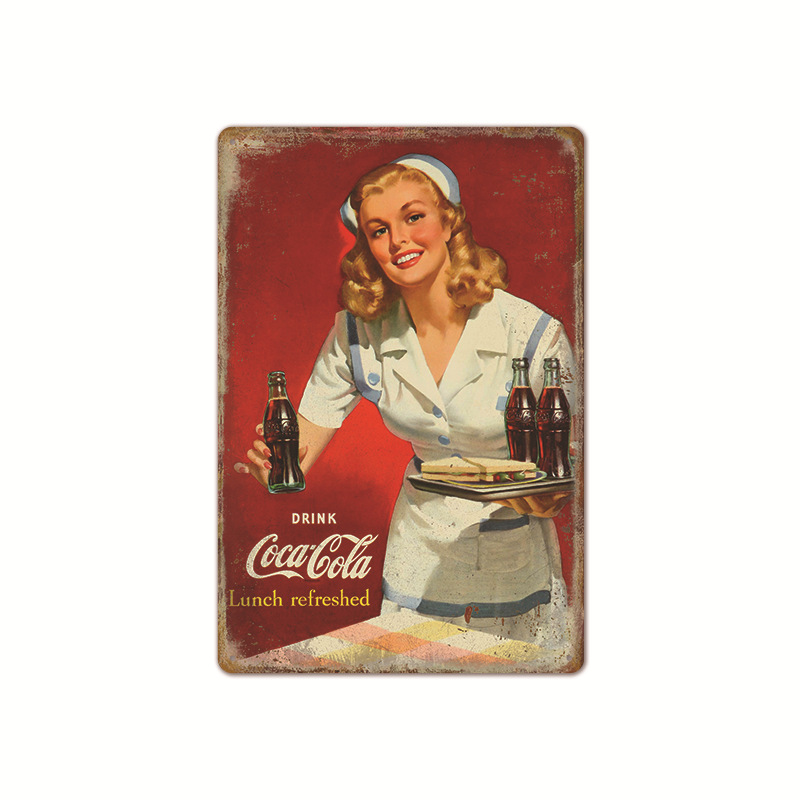 Vintage Cola Logo Metal Poster - Coffee Tea Poster recension och pris