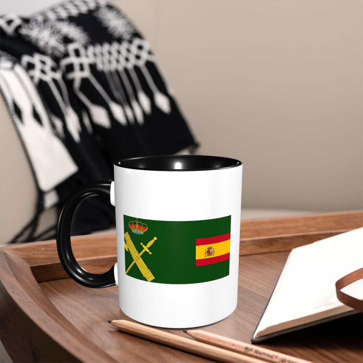 Spain Flag Plus Emblem Civil G - Coffee Plus Tea recension och pris