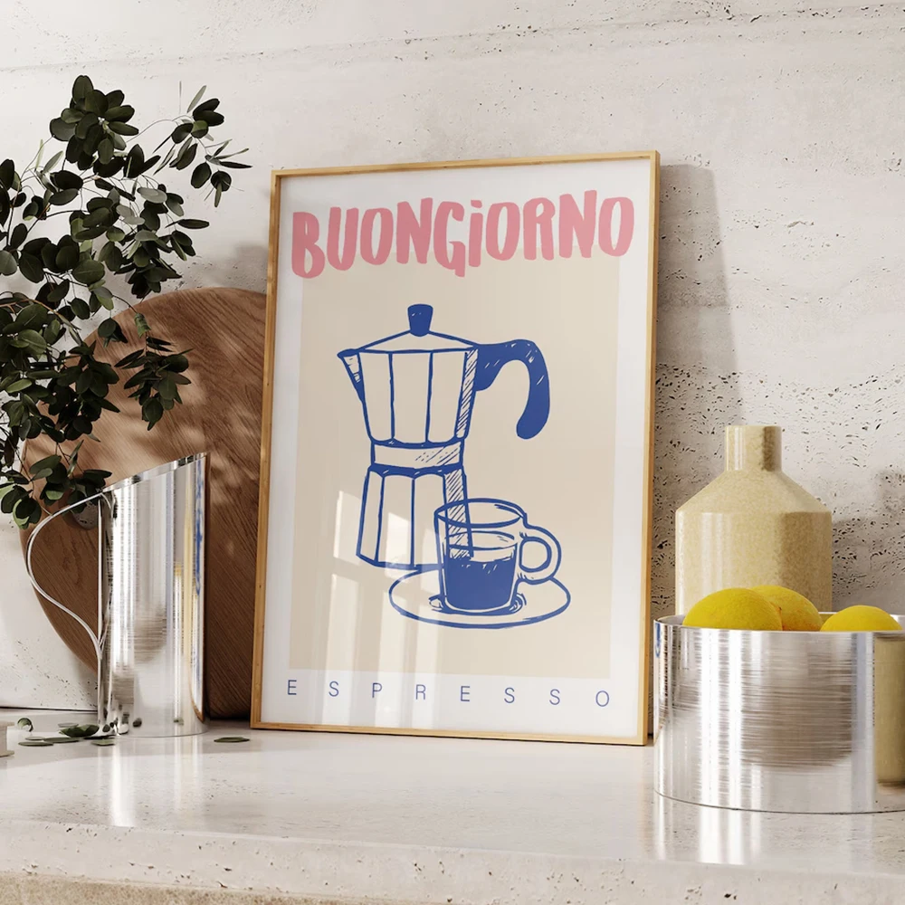 Modern Coffee Espresso Wall Ar - Coffee Tea Poster recension och pris