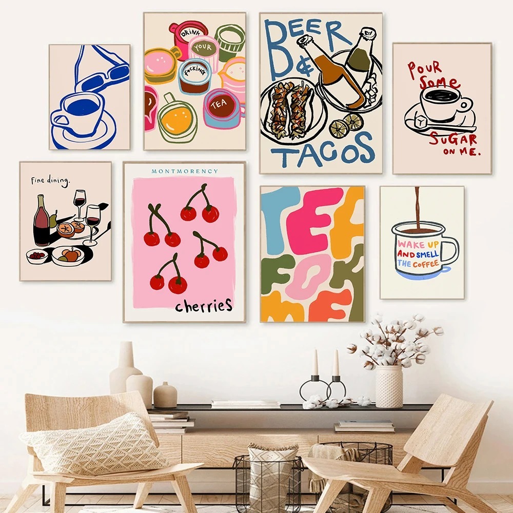 Coffee Shop Afternoon Tea Croi - Coffee Tea Poster recension och pris