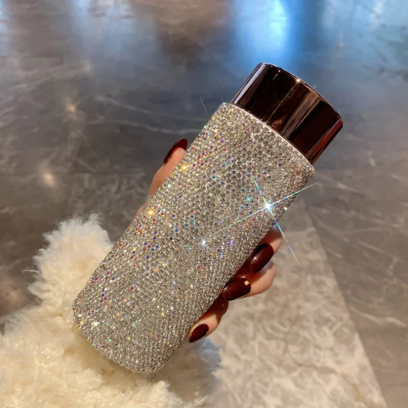 Bling Portable Thermos Cup wit - Coffee Tea Tumbler recension och pris