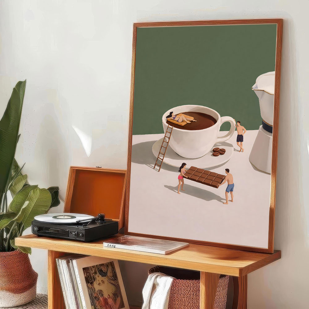 1pc frameless Coffee Adventure - Coffee Tea Poster recension och pris