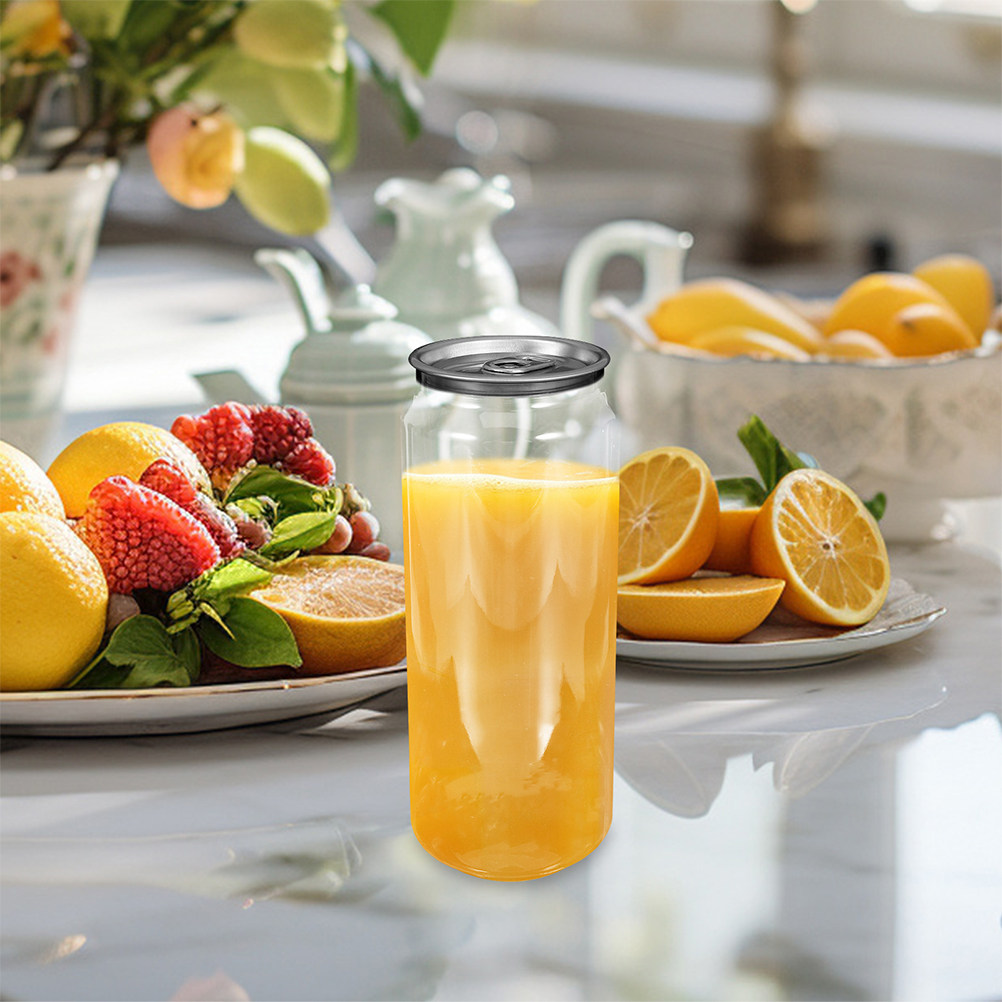 5pcs Transparent Beverage Cans - Juice Tea Coffee recension och pris