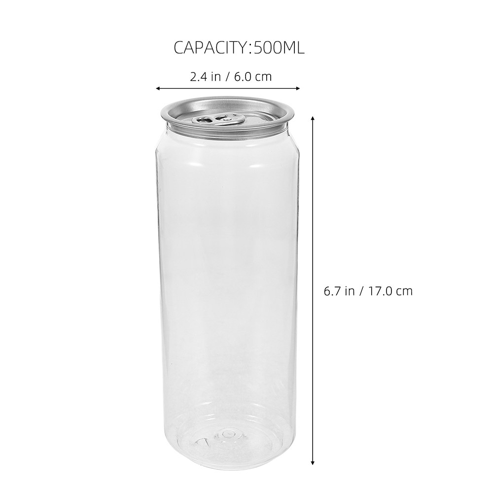 5pcs Transparent Beverage Cans - Juice Tea Coffee recension och pris