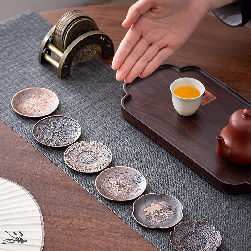 Alloy Coasters Retro Zen Kung  - Coffee Tea Uses recension och pris
