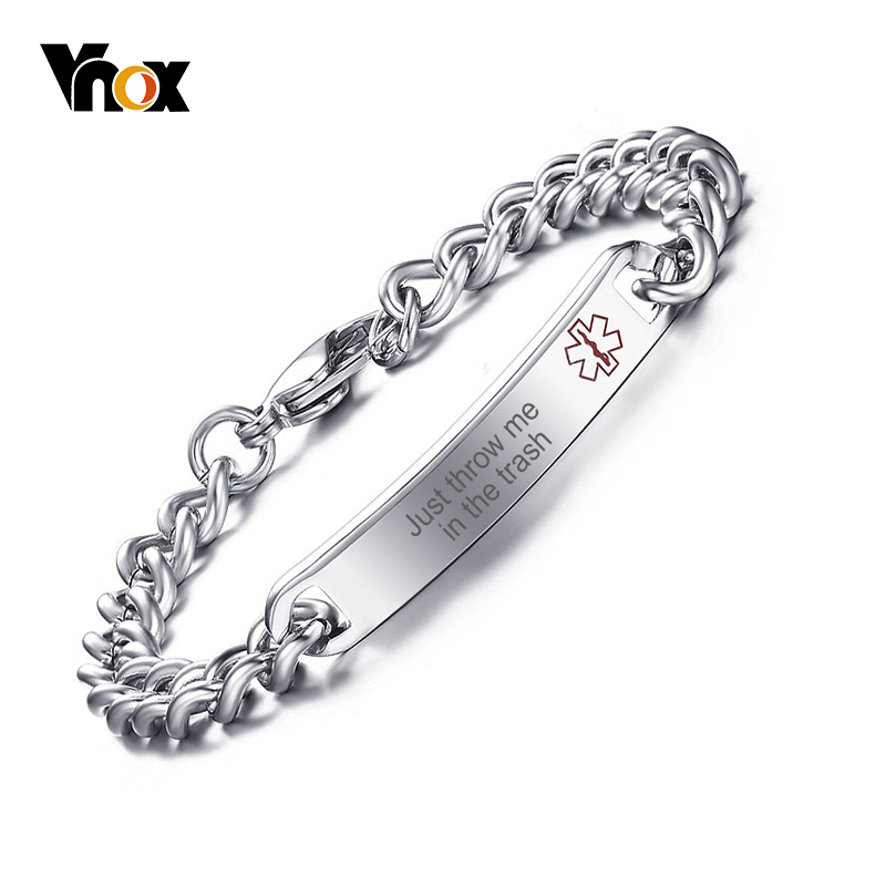 Vnox Medical Alert ID Bracelet - Coffee Tea Or Me recension och pris