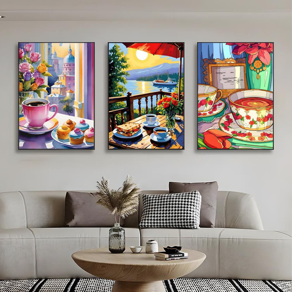 Sweet Cozy Delicate Art A-Afte - Coffee Tea Poster recension och pris