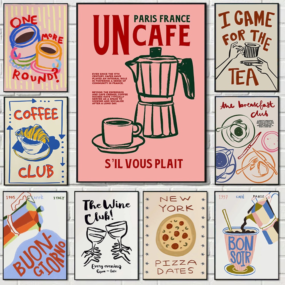 Coffee Shop Afternoon Tea Croi - Coffee Tea Poster recension och pris