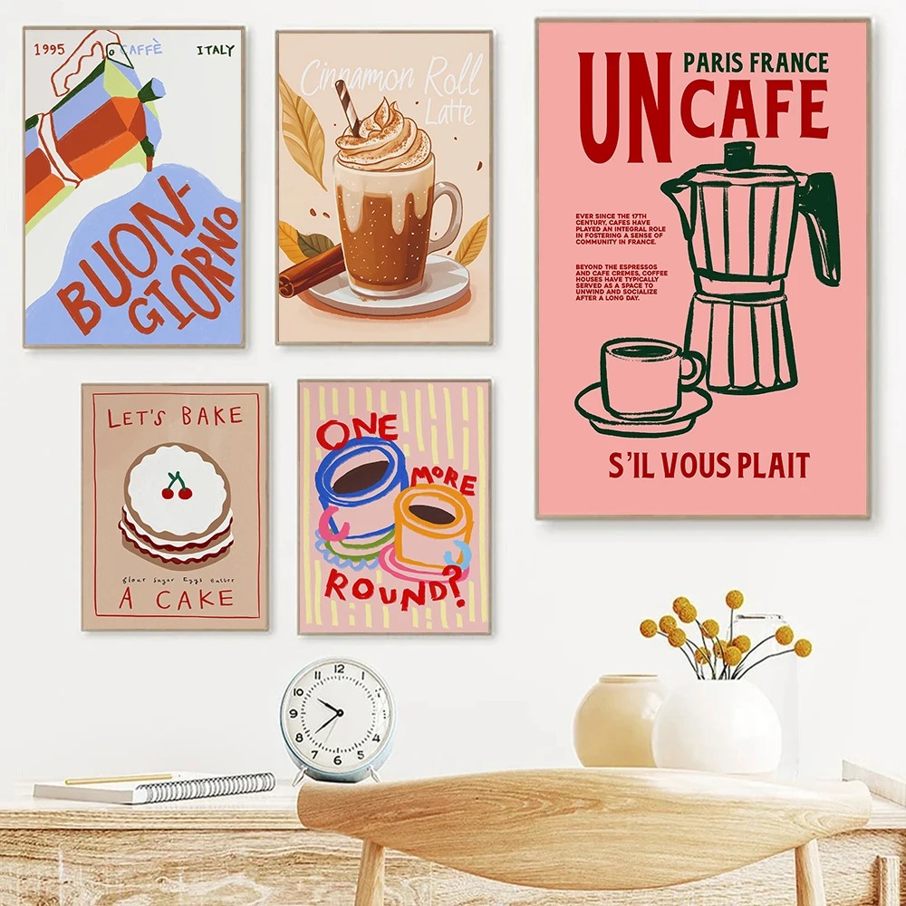 Coffee Shop Afternoon Tea Croi - Coffee Tea Poster recension och pris