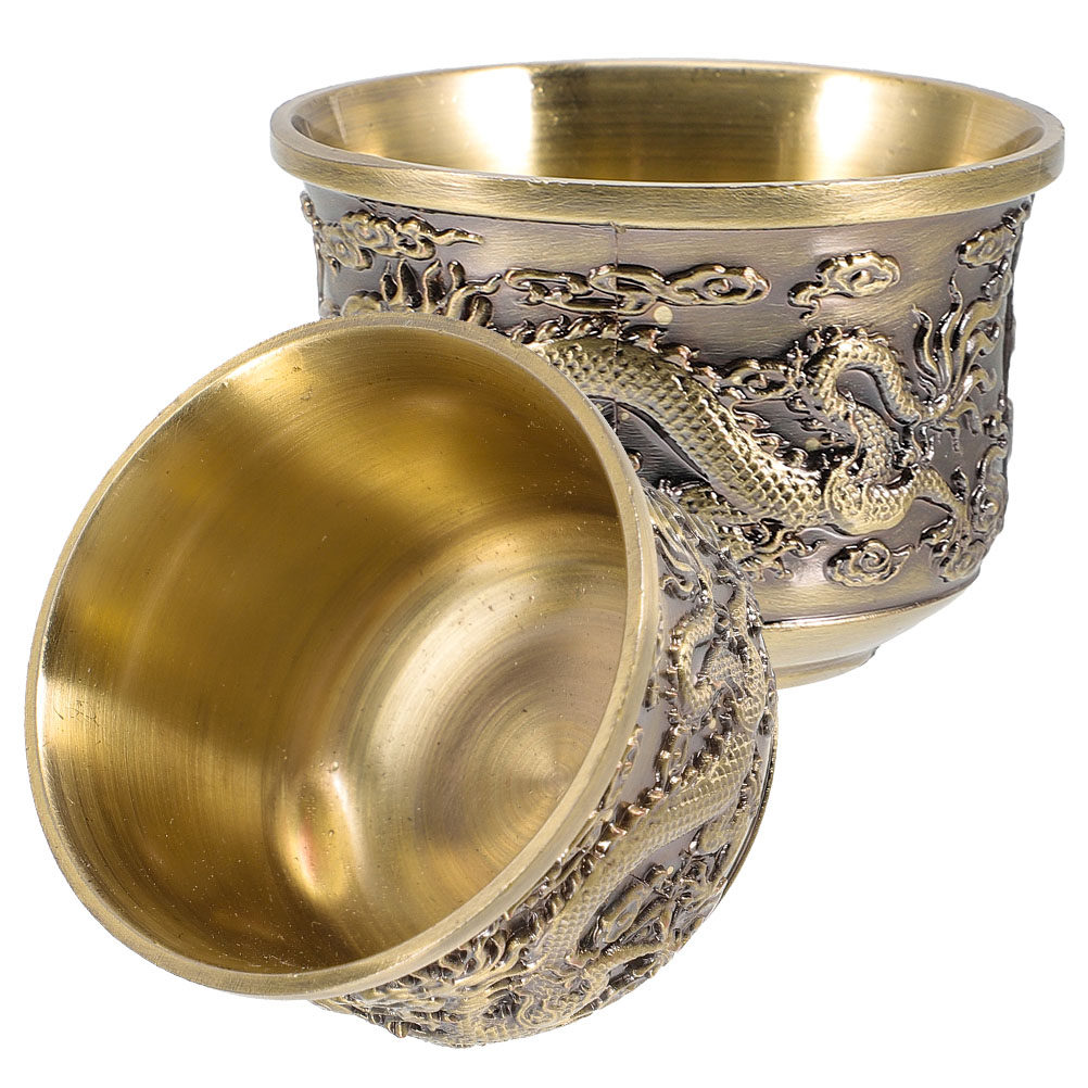 2Pcs Zinc Alloy Tea Cup Chines - Juice Tea Coffee recension och pris