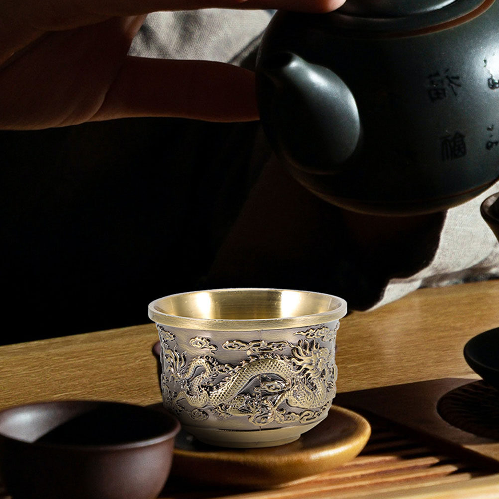 2Pcs Zinc Alloy Tea Cup Chines - Juice Tea Coffee recension och pris