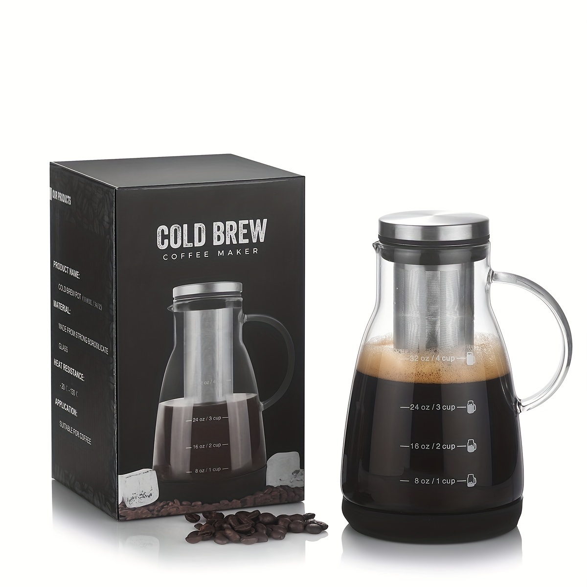 24oz Classic Glass Cold Brew C - Juice Tea Coffee recension och pris
