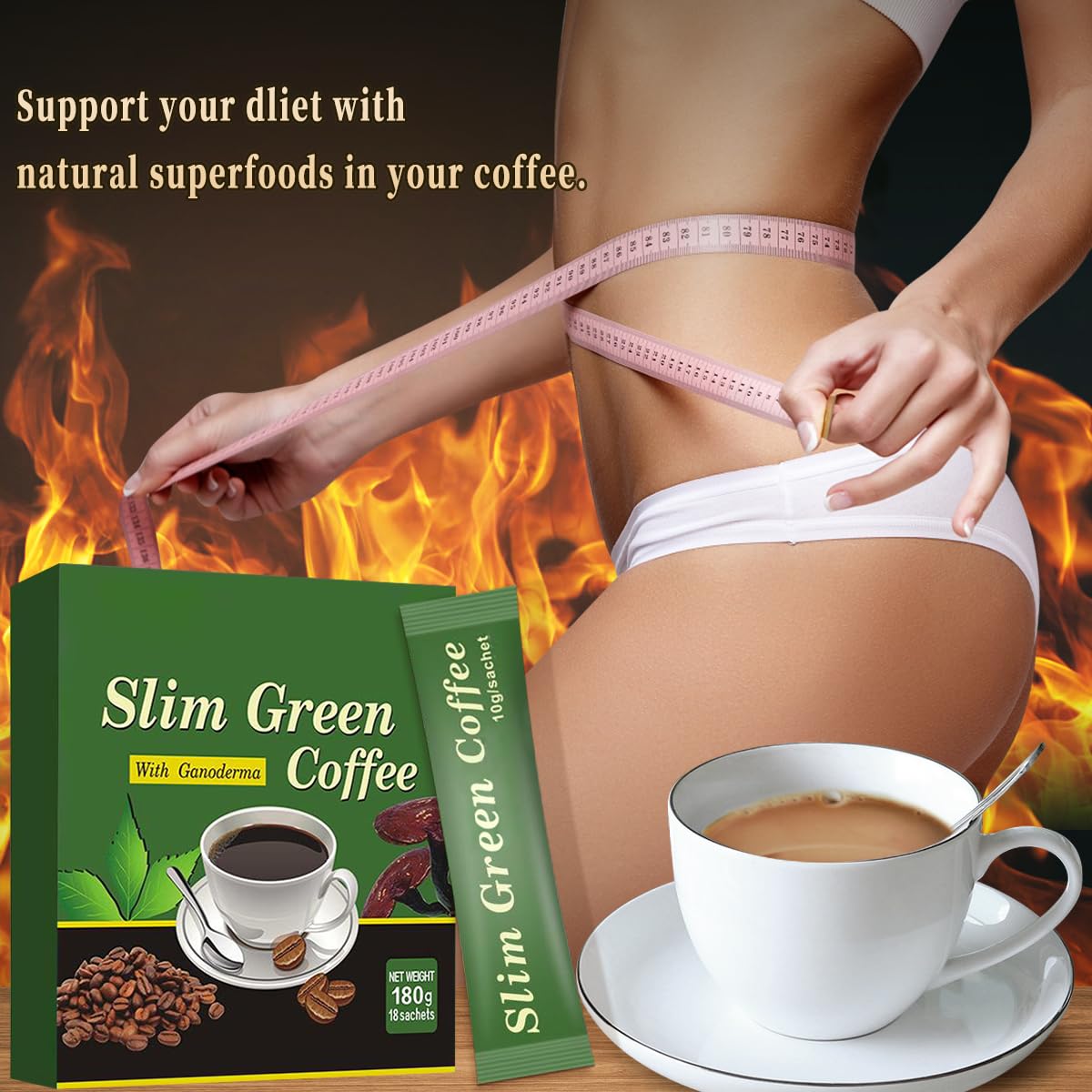 18 Pcs/Box Premium Slim Green  - Coffee Tea Weight Loss recension och pris