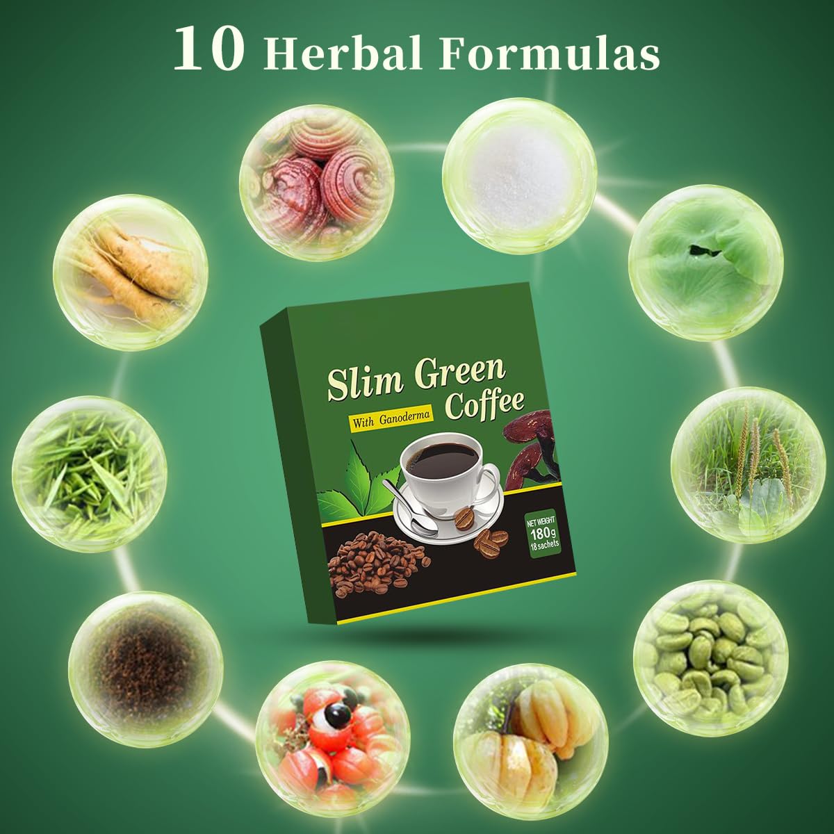 18 Pcs/Box Premium Slim Green  - Coffee Tea Weight Loss recension och pris