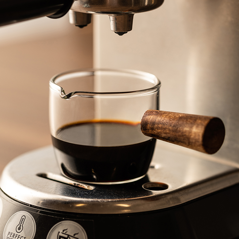 50-250ml Wood Handle Glass Esp - Coffee Tea Tumbler recension och pris